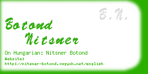 botond nitsner business card